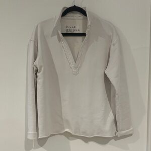 Frank & Eileen Cream Long Sleeve Top